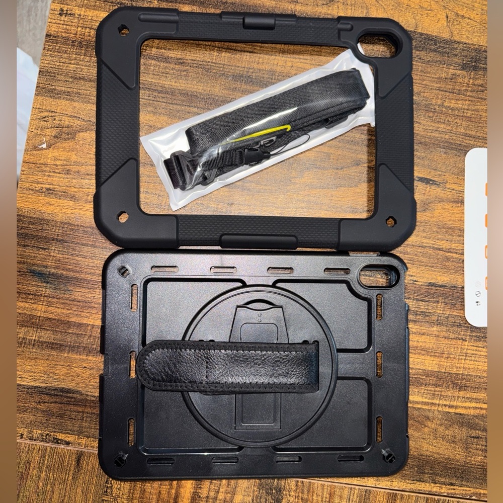 Heavy-Duty Black Tablet Case with Hand Strap A16 (11th/10th)